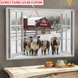 Personalized Hereford Cattle Canvas Printed DEC-HQ21