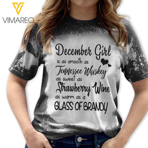 December Girl Bleached Tshirt Printed SEP-HQ20