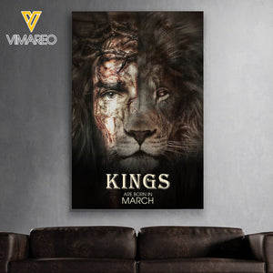 Kings Are Born In March Canvas Printed DEC-DT28