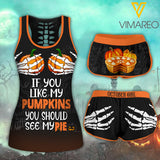 If You Like My Pumpkins You Should See October Girl Pie COMBO TANK+SHORT PRINTED SEP-DT09