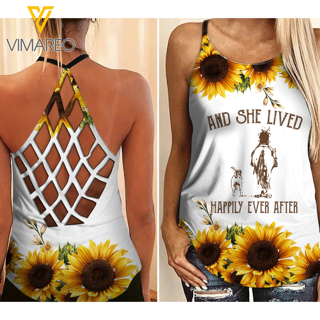 Happily Ever After Criss-Cross Open Back Camisole Tank Top MAR-DT14