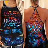 KHMD JULY GIRL THICK THIGHS Criss-Cross CHAOTIC Tank Top Legging