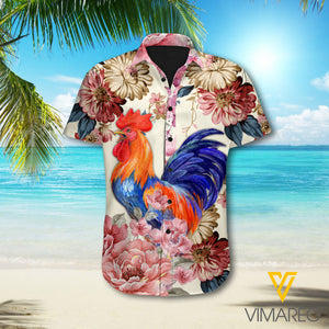 rooster 3d Printed Mens Shirt SUMMER