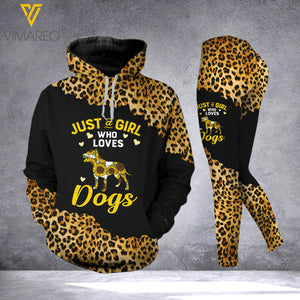 UST A GIRL WHO LOVES DOGS COMBO TANK+LEGGING 3D PRINTED LC