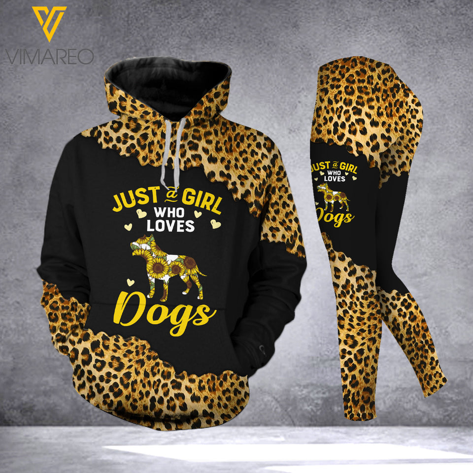 UST A GIRL WHO LOVES DOGS COMBO TANK+LEGGING 3D PRINTED LC