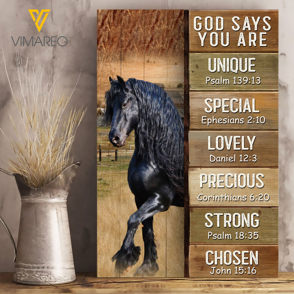 FRIESIAN HORSE CANVAS