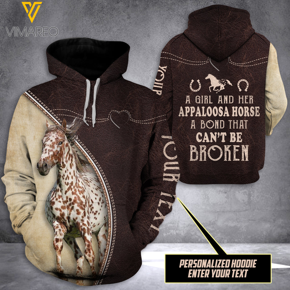 APPALOOSA HORSE CUSTOMIZE HOODIE 3D PRINTED LC