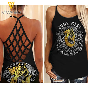 June Girl Criss-Cross Open Back Camisole Tank Top 1503NGBTH