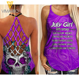 July Girl Criss-Cross Open Back Camisole Tank Top 1303NGB