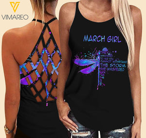 March Girl Criss-Cross Open Back Camisole Tank Top Legging TVMR