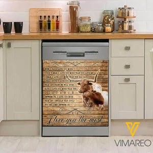 Texas Longhorn Cattle Kitchen Dishwasher Cover VMPDT