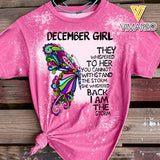 December Girl Bleached Tshirt Printed SEP-MA17