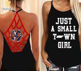 Tennessee-Just a small town girl  Criss-Cross Open Back Camisole Tank Top
