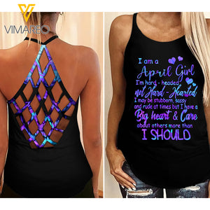 VMMH APRIL GIRL Criss-Cross Open Back Camisole Tank Top MAR-MD12