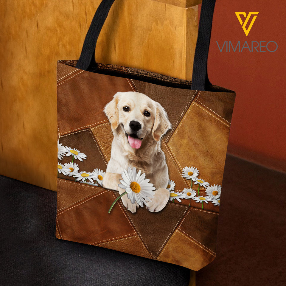 Golden Retriever Dog Tote Bag SJF