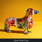 Dachshund Dog Modern Creative Painted Colorful Decoration Home