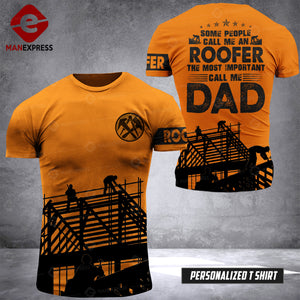 ROOFER DAD T-SHIRT 3D PRINTED LC