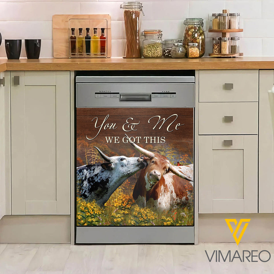 Texas Longhorn Cattle Kitchen Dishwasher Cover got this